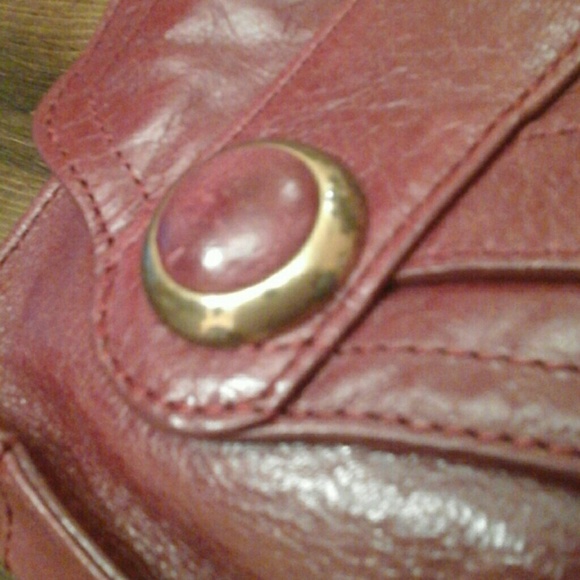 Womens Red Leather Clutch Purse - Picture 8 of 8